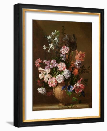 Still Life of Carnations and Tulips, 17Th Century-Jean-Baptiste Monnoyer-Framed Giclee Print