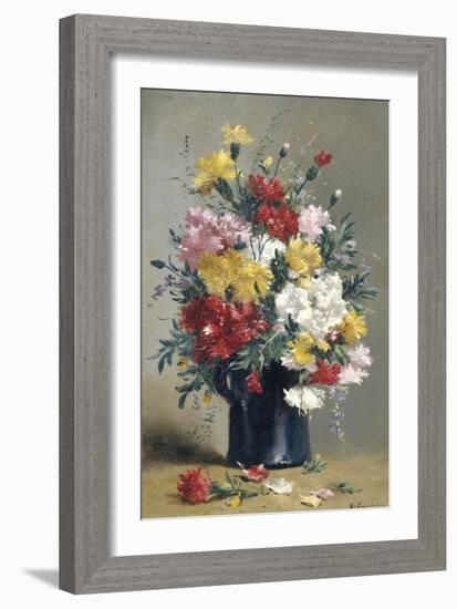 Still Life of Carnations-Eugene Henri Cauchois-Framed Giclee Print