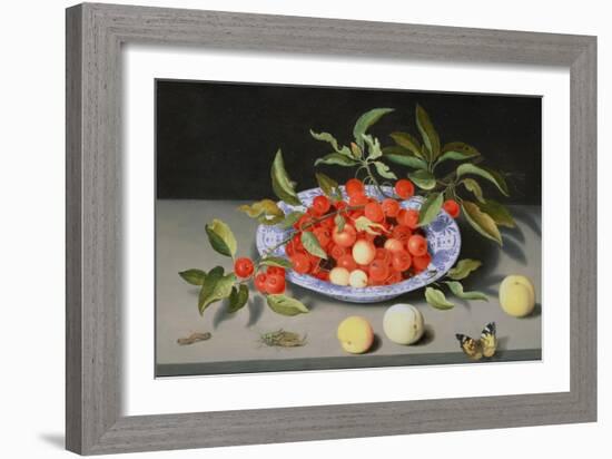 Still Life of Cherries and Peaches-Balthasar van der Ast-Framed Giclee Print