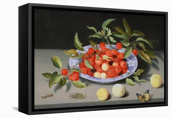 Still Life of Cherries and Peaches-Balthasar van der Ast-Framed Premier Image Canvas