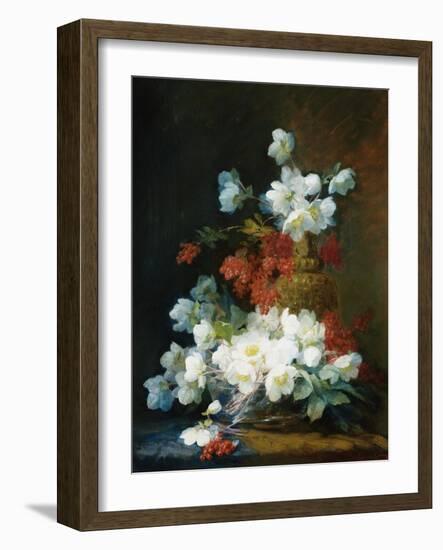 Still-Life of Christmas Roses-Charles Etienne Guerin-Framed Giclee Print