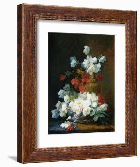 Still-Life of Christmas Roses-Charles Etienne Guerin-Framed Giclee Print