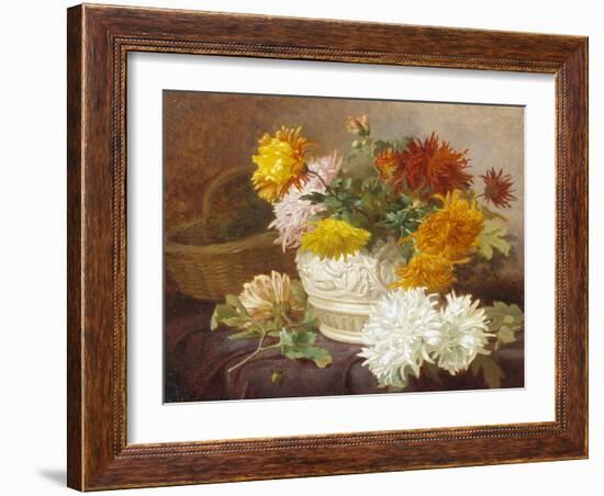 Still Life of Chrysanthemums-Eloise Harriet Stannard-Framed Giclee Print