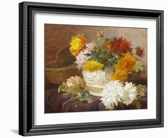 Still Life of Chrysanthemums-Eloise Harriet Stannard-Framed Giclee Print