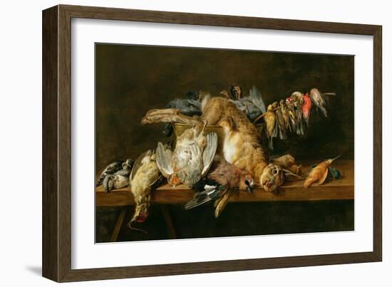 Still Life of Dead Birds and a Hare on a Table, 1647-Adriaen van Utrecht-Framed Giclee Print