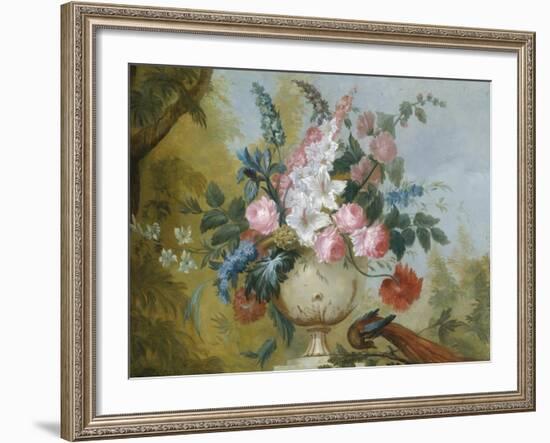 Still Life of Exotic Flowers in an Urn-null-Framed Giclee Print