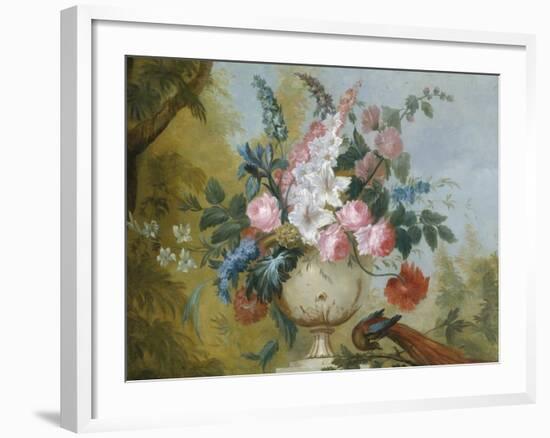 Still Life of Exotic Flowers in an Urn-null-Framed Giclee Print