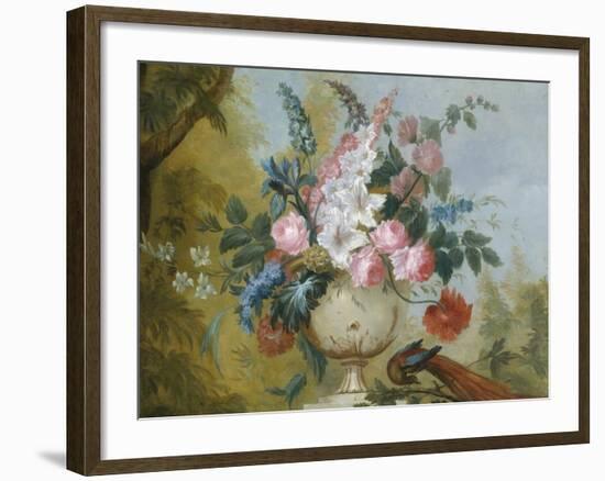 Still Life of Exotic Flowers in an Urn-null-Framed Giclee Print