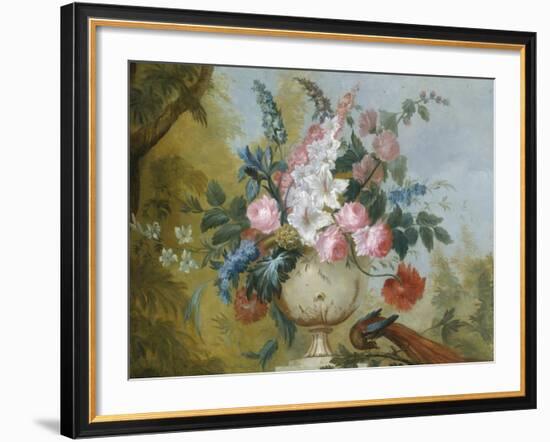 Still Life of Exotic Flowers in an Urn-null-Framed Giclee Print