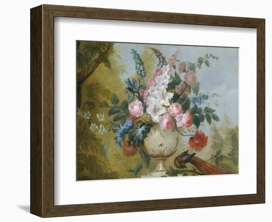 Still Life of Exotic Flowers in an Urn-null-Framed Giclee Print