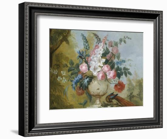 Still Life of Exotic Flowers in an Urn-null-Framed Giclee Print