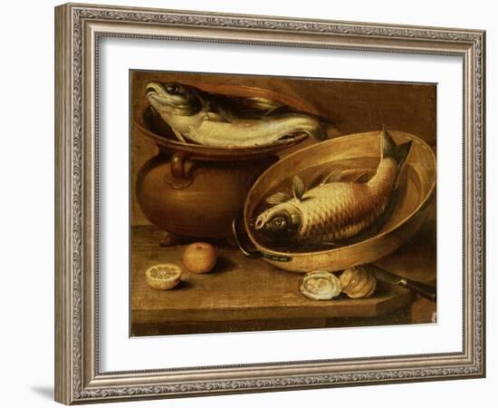 Still Life of Fish and Lemons-Clara Peeters-Framed Giclee Print