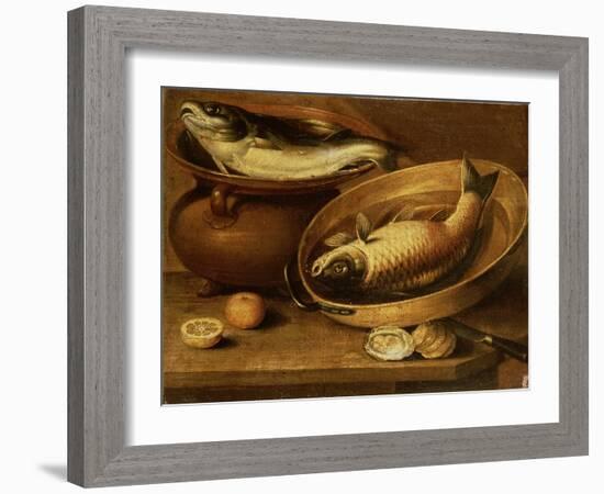 Still Life of Fish and Lemons-Clara Peeters-Framed Giclee Print