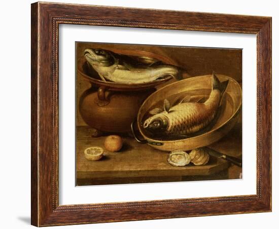 Still Life of Fish and Lemons-Clara Peeters-Framed Giclee Print