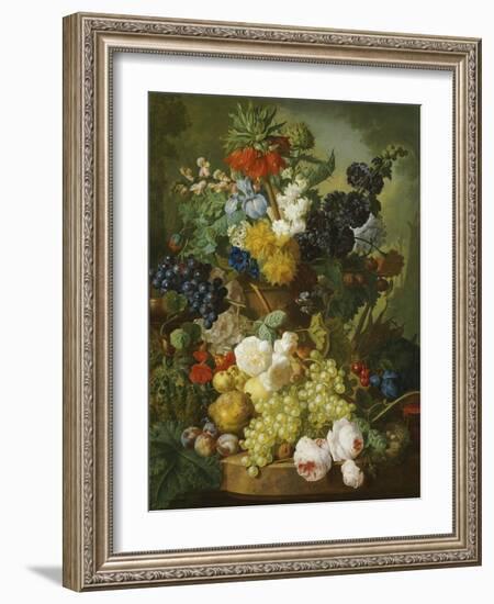 Still Life of Flowers and Fruit-Jan van Os-Framed Giclee Print