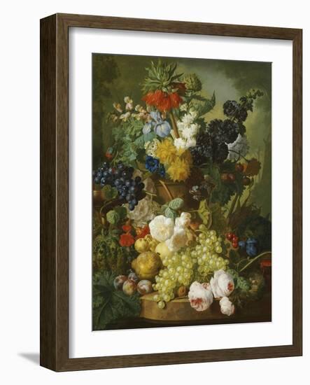 Still Life of Flowers and Fruit-Jan van Os-Framed Giclee Print