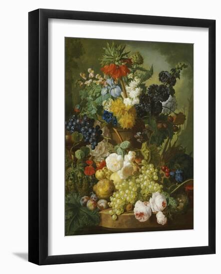 Still Life of Flowers and Fruit-Jan van Os-Framed Giclee Print