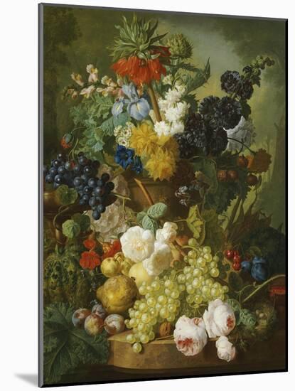 Still Life of Flowers and Fruit-Jan van Os-Mounted Giclee Print