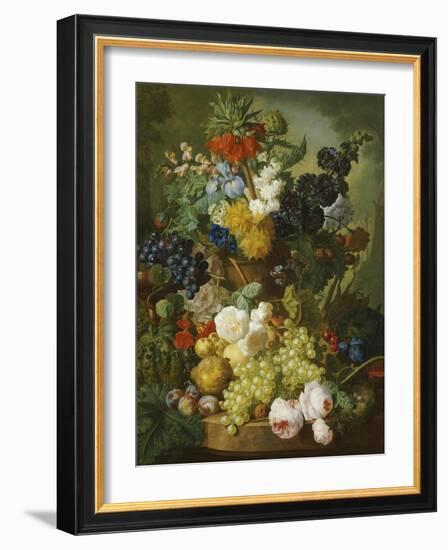 Still Life of Flowers and Fruit-Jan van Os-Framed Giclee Print