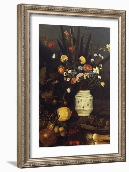 Still Life of Flowers and Plants-Caravaggio-Framed Giclee Print