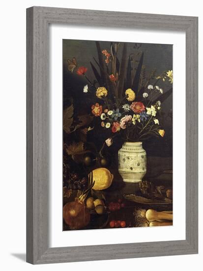 Still Life of Flowers and Plants-Caravaggio-Framed Giclee Print