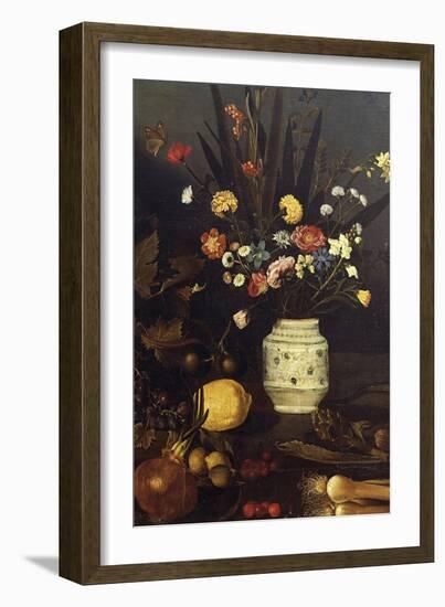 Still Life of Flowers and Plants-Caravaggio-Framed Giclee Print