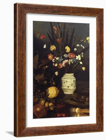 Still Life of Flowers and Plants-Caravaggio-Framed Giclee Print