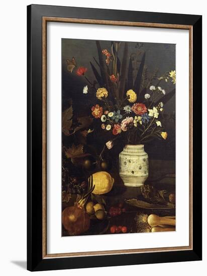 Still Life of Flowers and Plants-Caravaggio-Framed Giclee Print