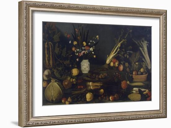 Still Life of Flowers and Plants-Caravaggio-Framed Giclee Print