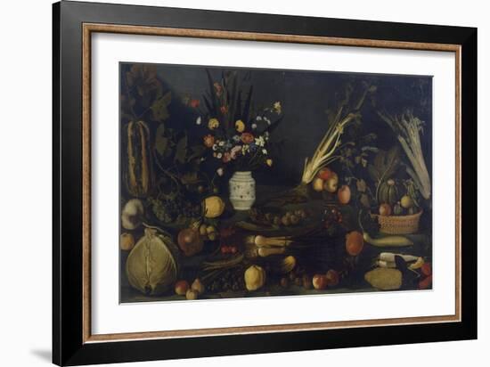 Still Life of Flowers and Plants-Caravaggio-Framed Giclee Print