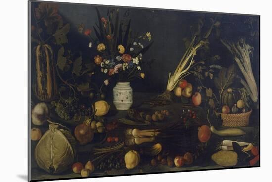 Still Life of Flowers and Plants-Caravaggio-Mounted Giclee Print