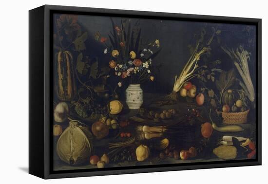 Still Life of Flowers and Plants-Caravaggio-Framed Premier Image Canvas