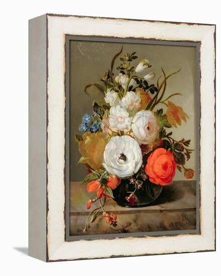 Still Life of Flowers in a Glass Vase, 1742-Rachel Ruysch-Framed Premier Image Canvas