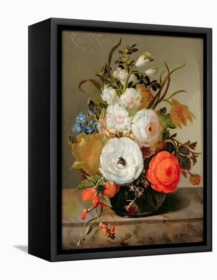 Still Life of Flowers in a Glass Vase, 1742-Rachel Ruysch-Framed Premier Image Canvas