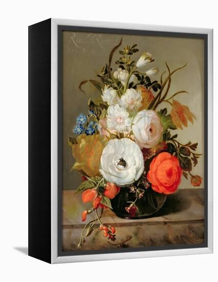 Still Life of Flowers in a Glass Vase, 1742-Rachel Ruysch-Framed Premier Image Canvas