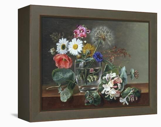 Still Life of Flowers in a Glass-Johan Laurentz Jensen-Framed Premier Image Canvas