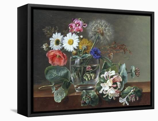 Still Life of Flowers in a Glass-Johan Laurentz Jensen-Framed Premier Image Canvas