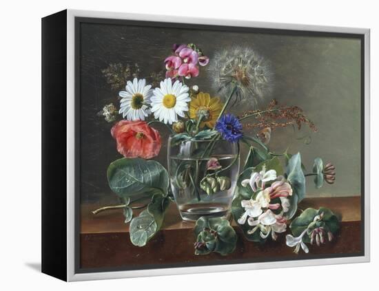 Still Life of Flowers in a Glass-Johan Laurentz Jensen-Framed Premier Image Canvas