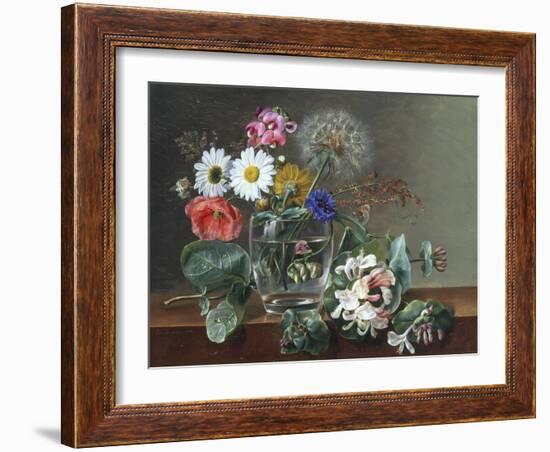 Still Life of Flowers in a Glass-Johan Laurentz Jensen-Framed Giclee Print