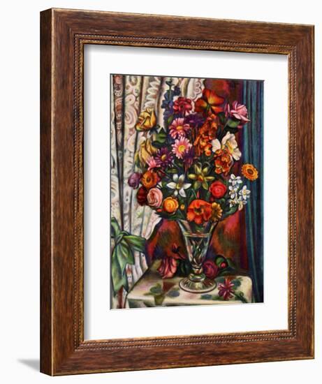 Still Life of Flowers in a Silver Vase, 1930-Mark Gertler-Framed Giclee Print