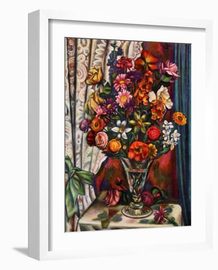 Still Life of Flowers in a Silver Vase, 1930-Mark Gertler-Framed Giclee Print