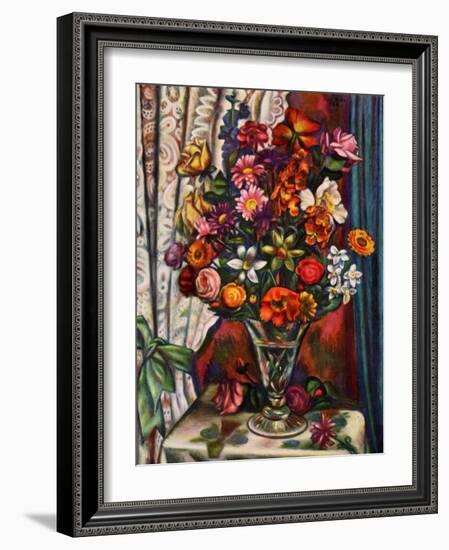 Still Life of Flowers in a Silver Vase, 1930-Mark Gertler-Framed Giclee Print