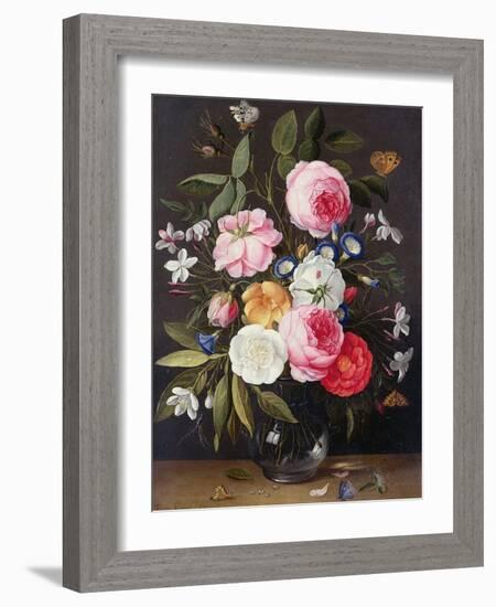 Still Life of Flowers in a Vase, 1661-Jan van Kessel-Framed Giclee Print