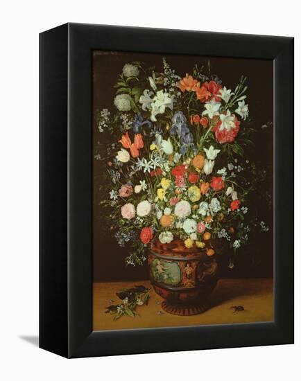 Still Life of Flowers in a Vase-Jan Brueghel the Younger-Framed Premier Image Canvas