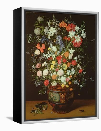 Still Life of Flowers in a Vase-Jan Brueghel the Younger-Framed Premier Image Canvas