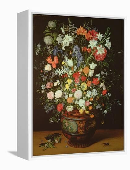 Still Life of Flowers in a Vase-Jan Brueghel the Younger-Framed Premier Image Canvas