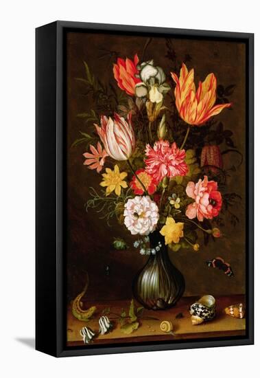 Still Life of Flowers with Insects-Balthasar van der Ast-Framed Premier Image Canvas