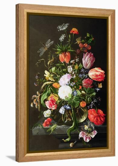 Still Life of Flowers-Jan Davidsz de Heem-Framed Premier Image Canvas