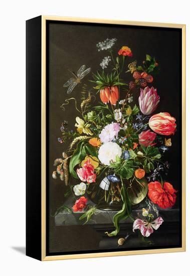 Still Life of Flowers-Jan Davidsz de Heem-Framed Premier Image Canvas