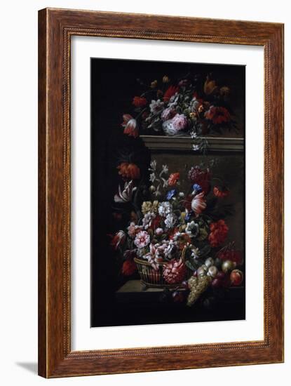 Still Life of Flowers-J-B Monnoyer and Jakob Bogdany-Framed Giclee Print